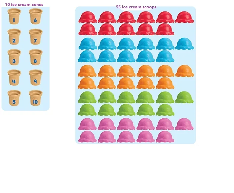 Custom hands-on cones counting practice developing skills in numbers & counting toys