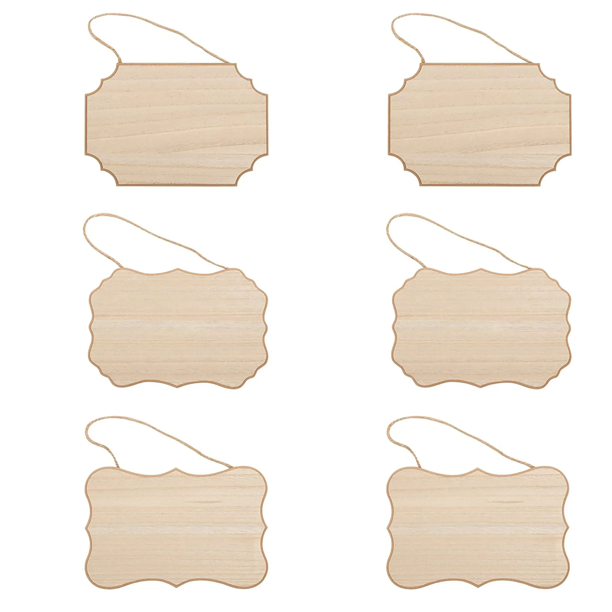 Plaque Sign Door Knob Hangers Unfinished Blank Hanging Wood for Crafts Wood Carton Box Love Nautical Christmas Wooden Ring E0