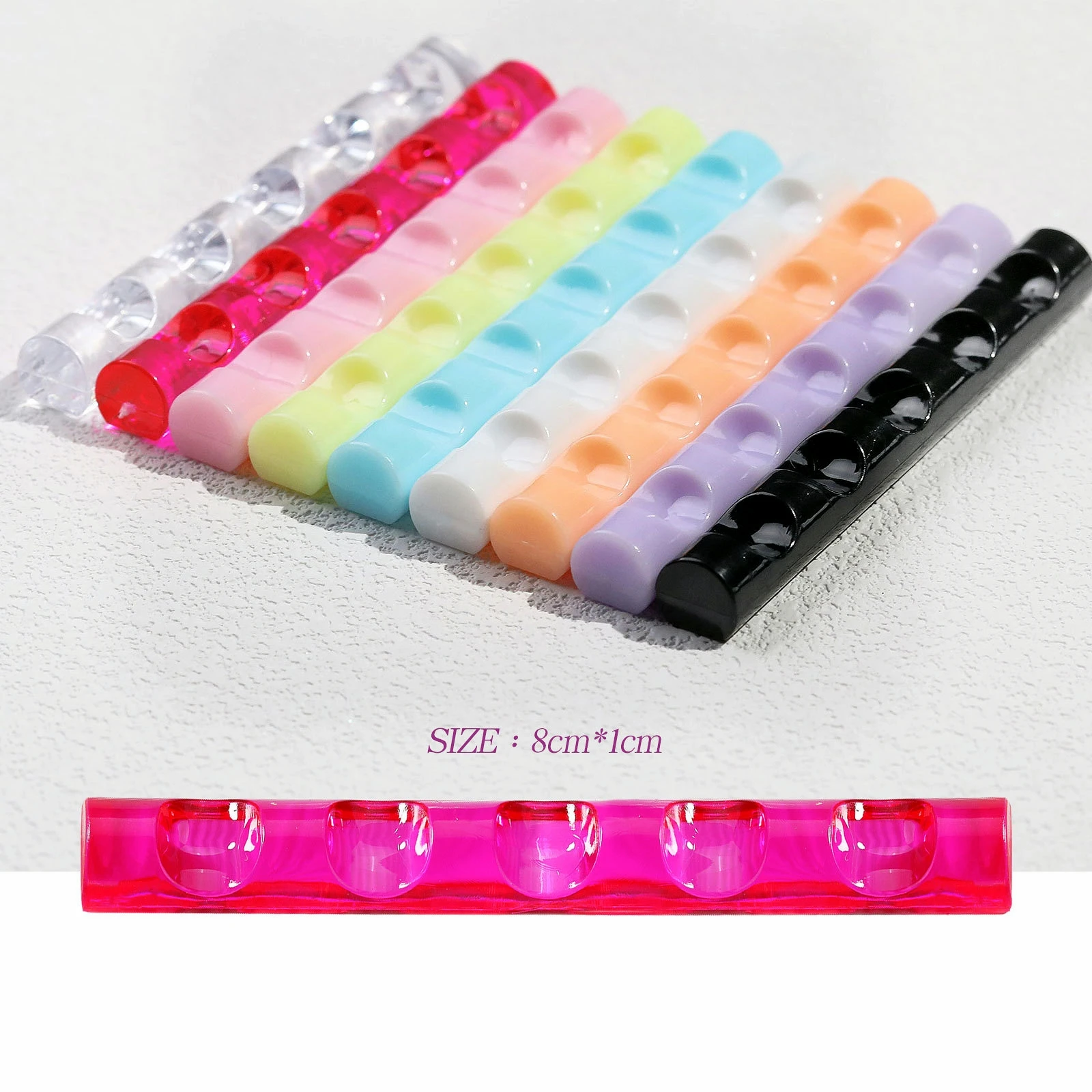 New 5 Grids Simple Strip Design Nail Art Pen Brushes Holder Acrylic Durable Brushes Table Holders For Nail Salon