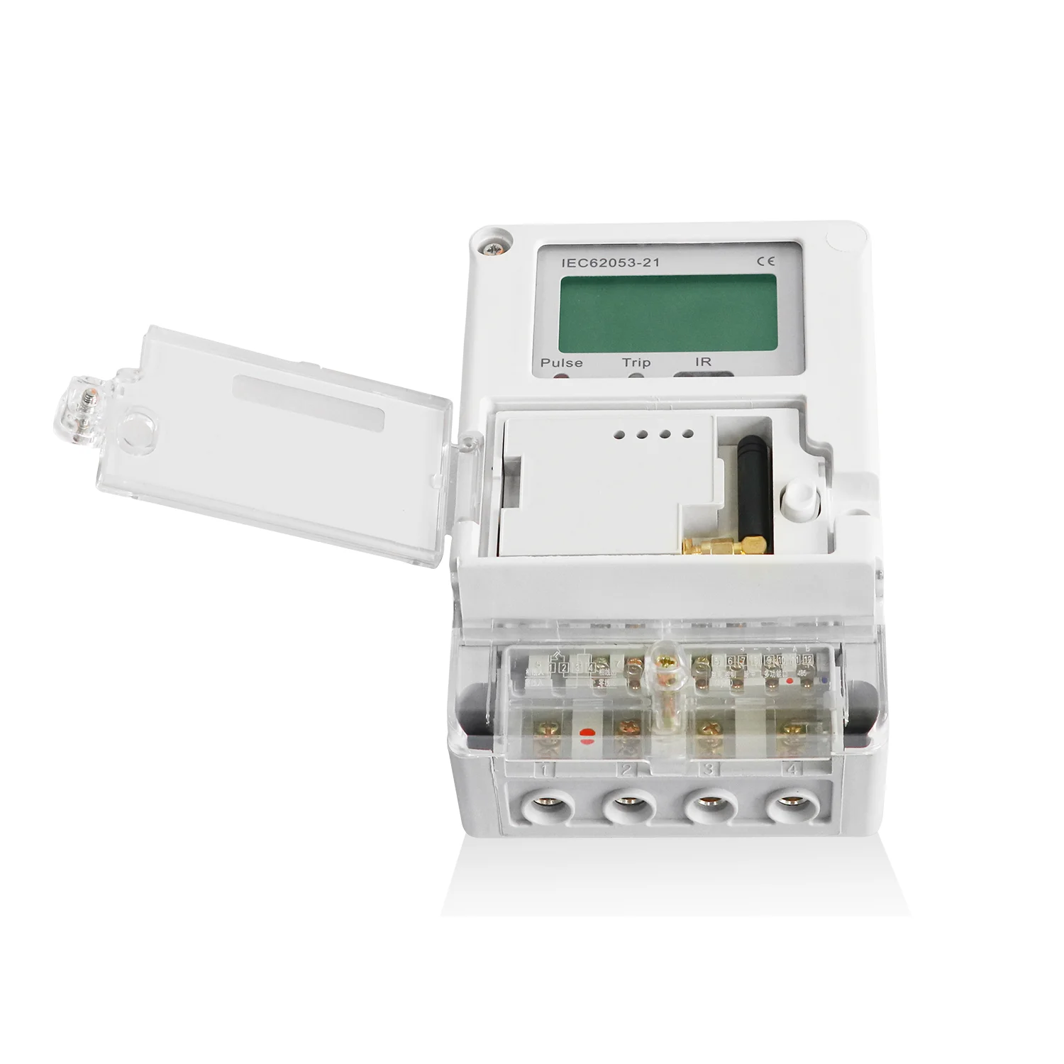 Hop manufacturer single phase power current measuring  rs485 port smart energy meter with LoRa communication