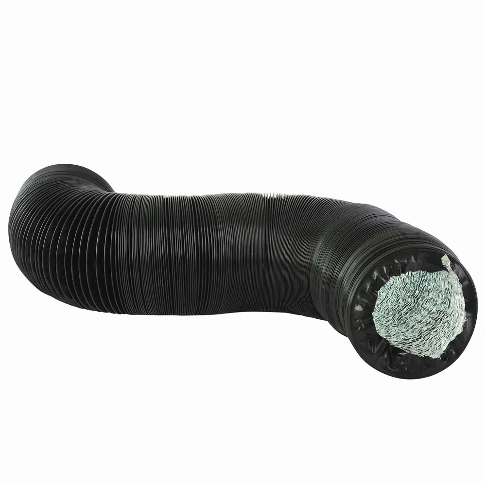
6 inch Lightproof PVC Coatd Air Duct Hose Pipe Spiral Ducting Ventilation Fittings Insulated Flexible Duct 