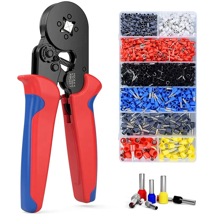 HSC8 6-4A ratchet wire crimper hand ferrule crimping pliers terminal crimping tool kit wire crimping tool