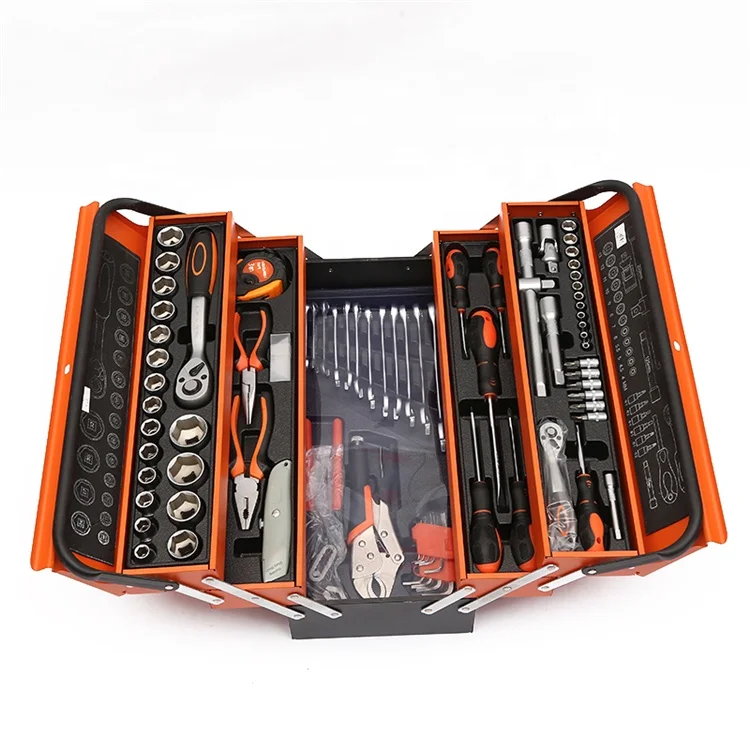 Good quali mechanic tools carbon steel magnet 85pc case  tool  set pocket knife tool cabinets