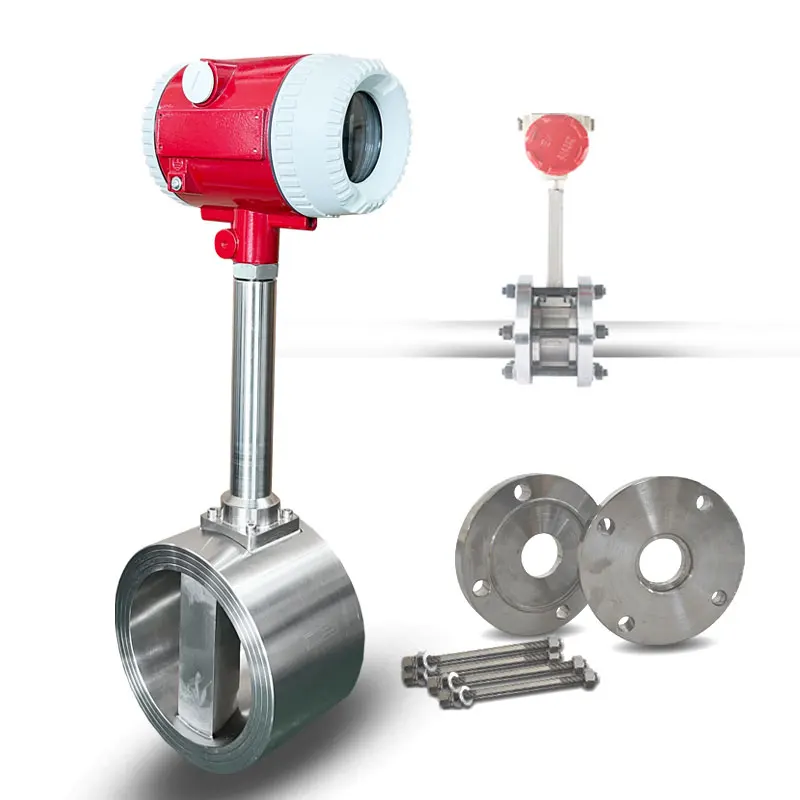 4-20mA RS485 insert flowmeter manufacturer digital air steam vortex flow meter