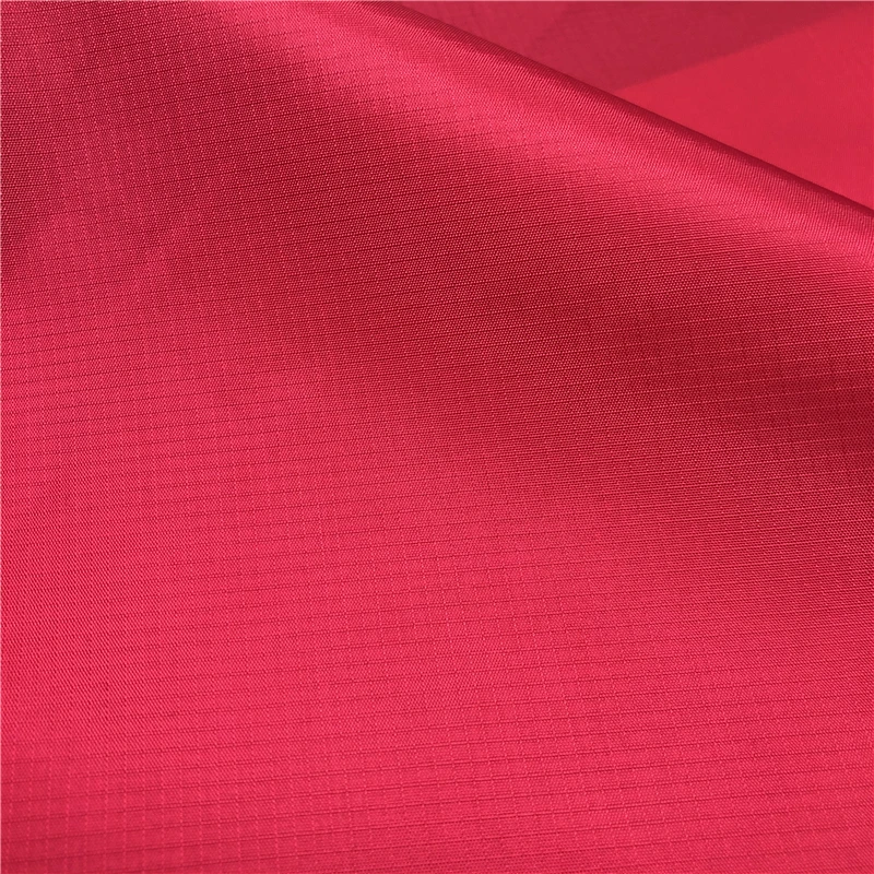 Factory price 70D ripstop water resistant 210t nylon ripstop fabric for  sportswear lining bag tent