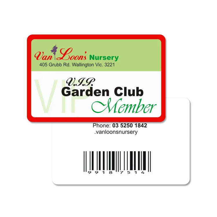 Customized printing encoded CR80 Loco/Hico Magnetic Stripe Card Barcode Vip card