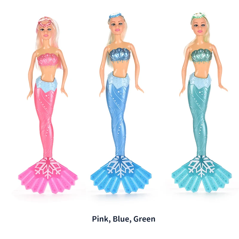 Summer Fashion 14 mini Inch Snowflake Mermaid doll Toy For Girls Fun Beauty Doll