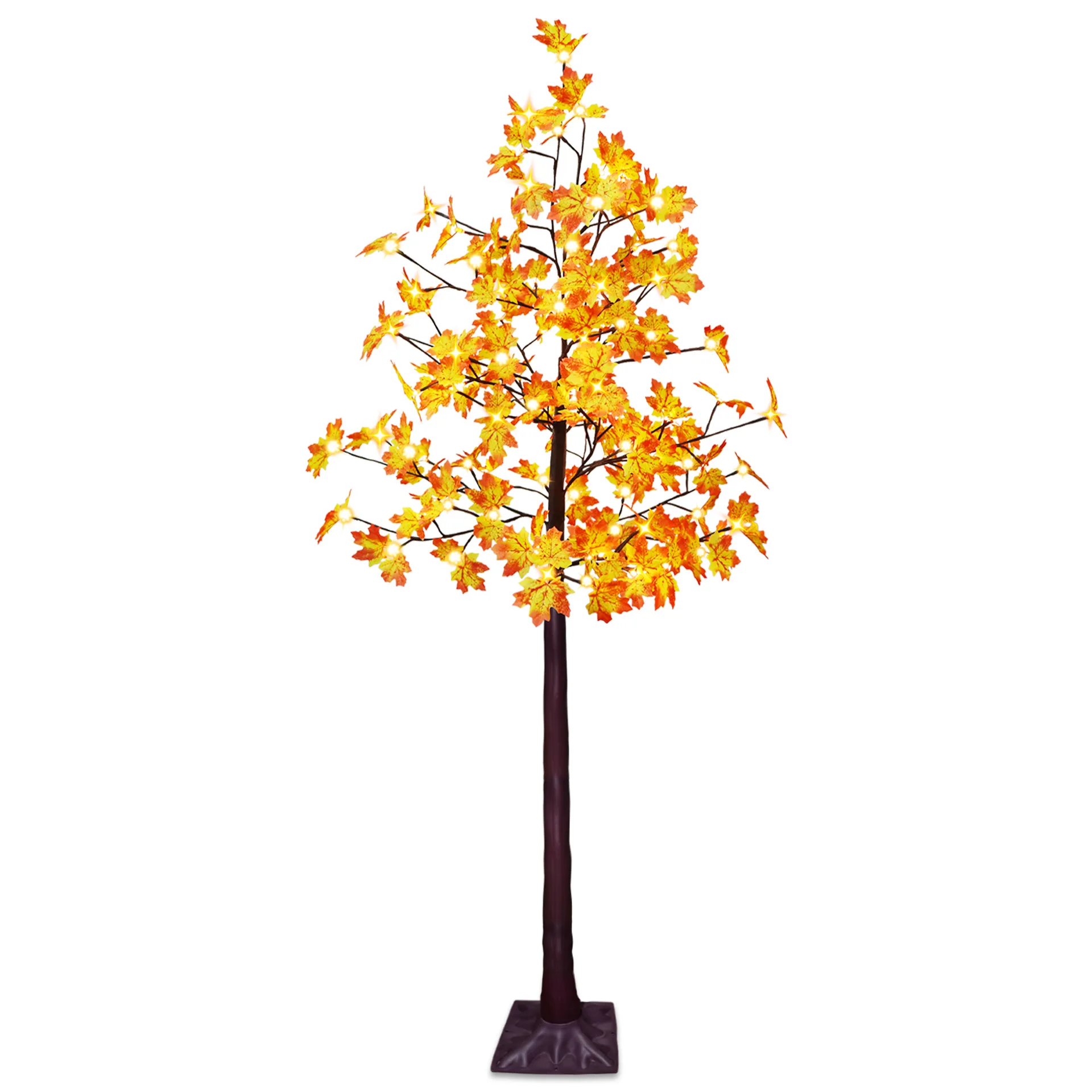 solar simulation maple leaf LED tree lights180cm Christmas decorations lights outdoor yard waterproof warm white lights