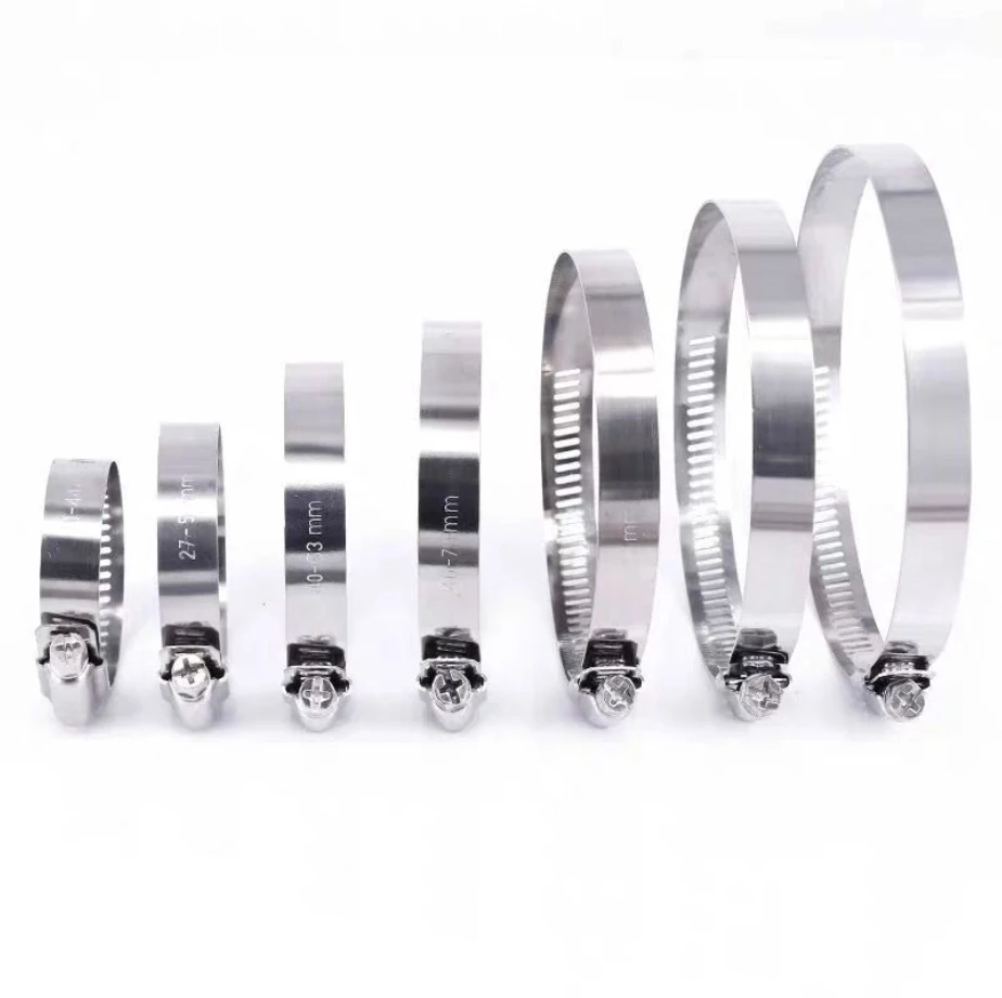 Manufacturer high heat resistant ms 27mm to 35 mm double bolt clip lock stainless steel hose clamp Clip Hose Clamp