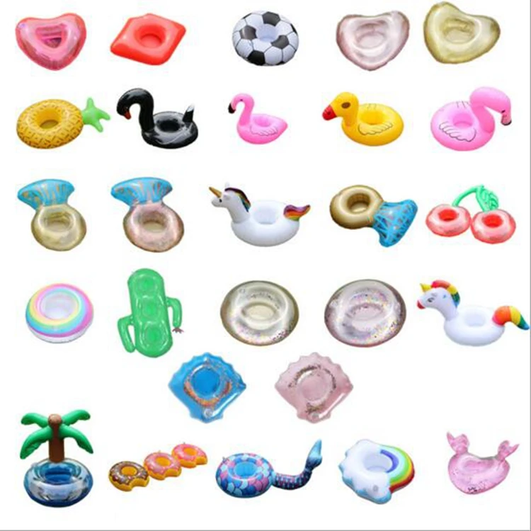 Birthday party supplies pool float cup holders swimming pool floating inflatable drink holder