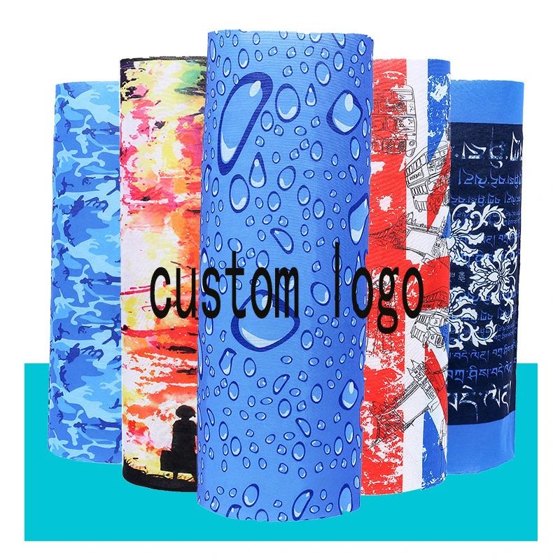 Custom Sublimation Printing Multifunctional Seamless Bandana Neck Gaiter Balaclava Magic Buffs Neck Scarf for Outdoor Hiking