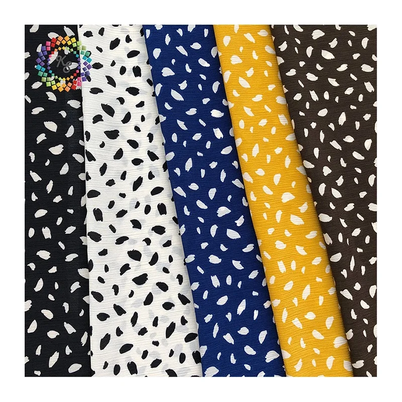 Polyester Animal Printed Seersucker Crepe Yoryu Chiffon Fabric