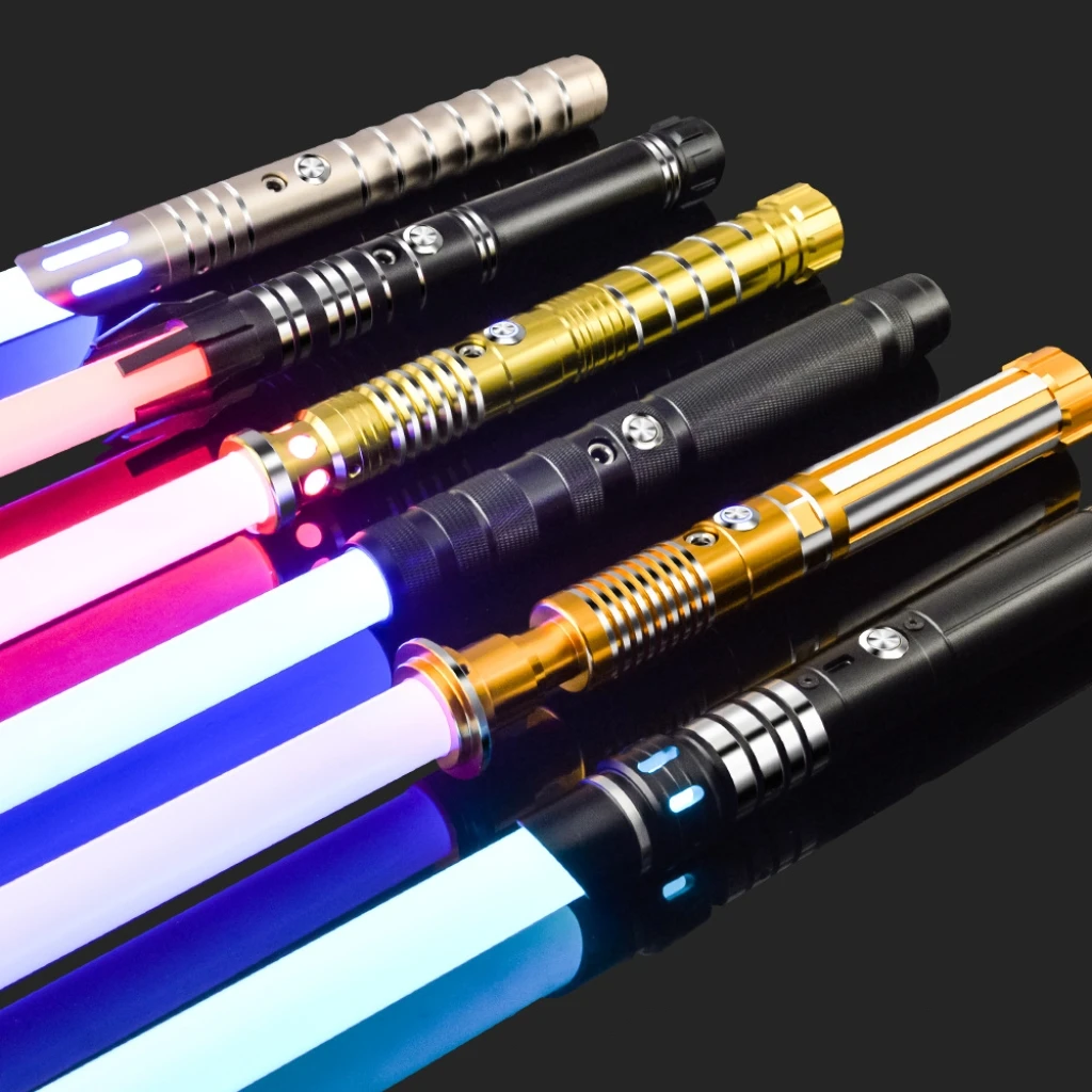 16-цветная светодиодная шашка RGB для детей Дуэльные шашки с металлической рукоятью и 10 звуковых шрифтов световая Подарочная игрушка
