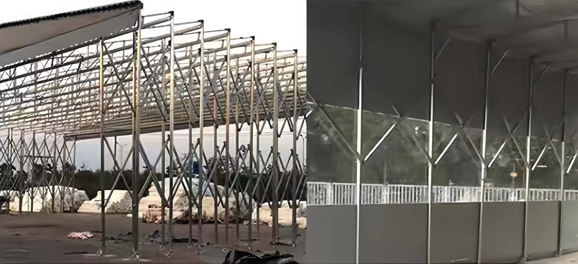 Outdoor rainproof night market stalls equipped with movable and convenient Push-pull tents