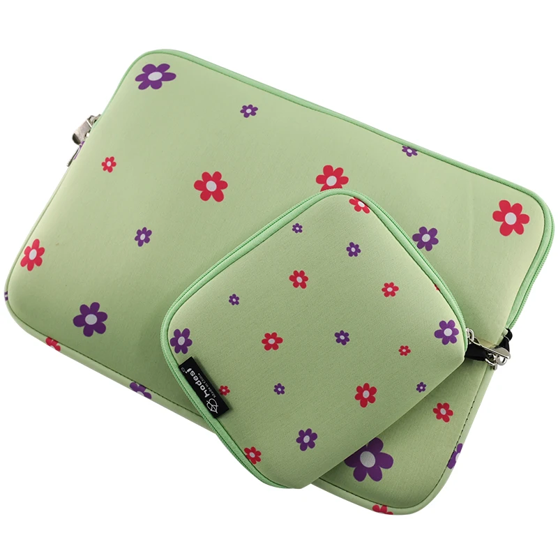 13 inch laptop sleeve  with charge case,Sublimated  neoprene laptop  bag