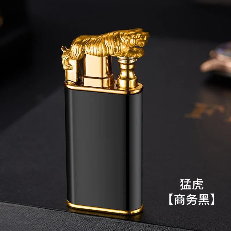 wholesale 2024 New hot selling Dragon head Double Fire flame Lighter Refillable cigarette lighter Gas lighter