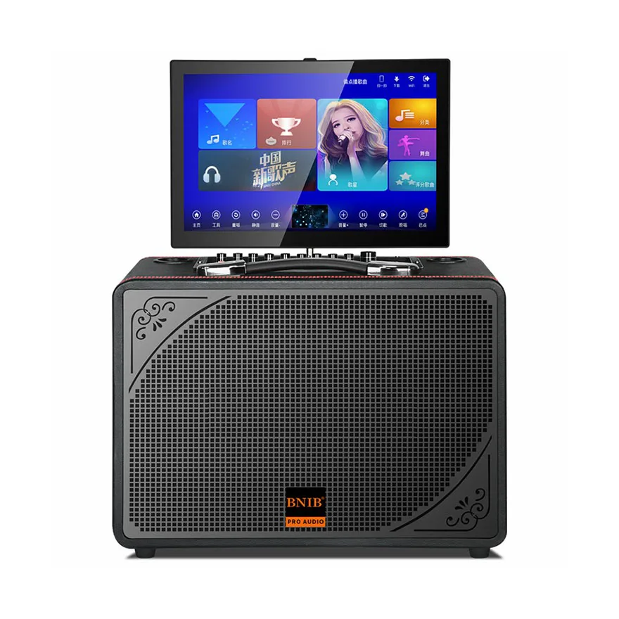 New 2022 Powered Active Wooden Speakers 8 Inch Speaker Stereo Wireless Screen Speaker Home Theatre Watch Movie Outdoor Sing