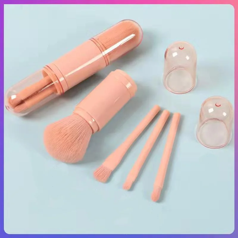 4-in-1 Mini Portable Travel Retractable brush Face makeup brush set