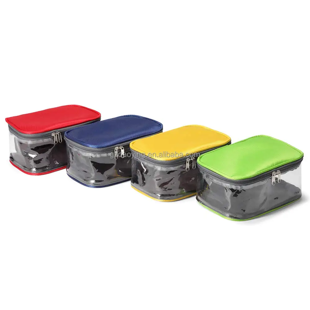 US STOCK 4PCS set Transparent Empty Small for EMT EMS Dressing Vitals Oxygen Airway First Aid Color Coded Pouches Medical Case