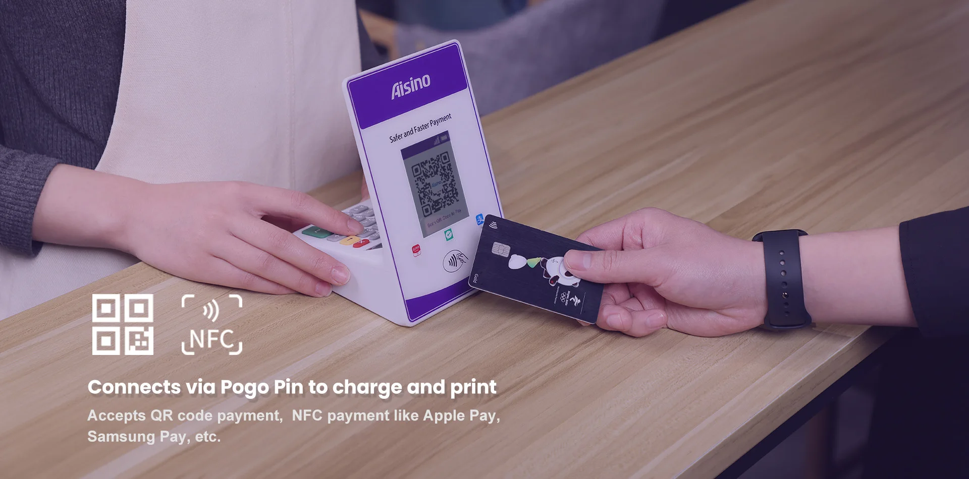 2.4/2.8 inch NFC QR code Terminal Payment Generator Display for wechat alipay QR Payment System