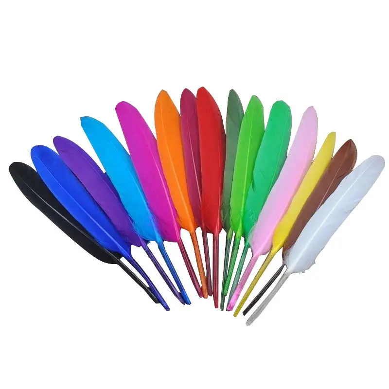 Оптовая продажа, высокое качество, дешевое гусиное перо, материал для украшения одежды, цветные аксессуары, перо