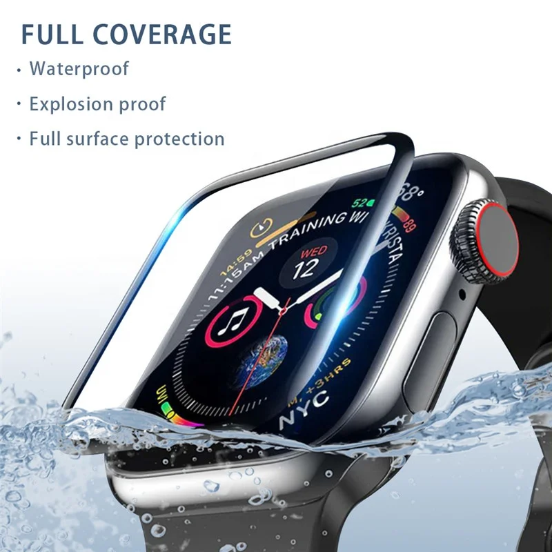  3D полная изогнутая мягкая ПЭТ пленка для Apple Watch Series 5 4 ультратонкая Защита экрана iWatch 38 40 42 44