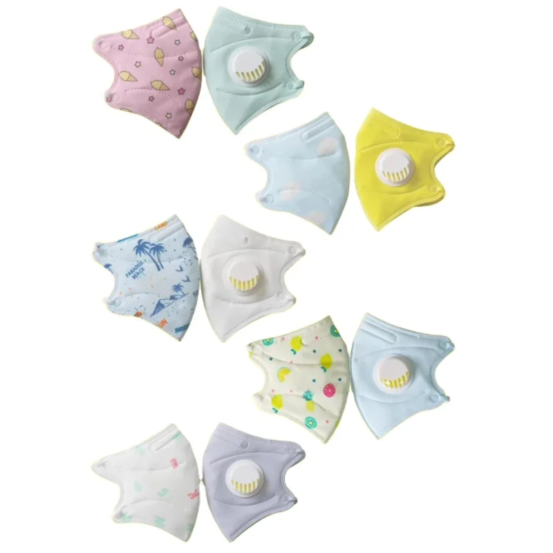 Разноцветная детская маска KN95 с клапаном