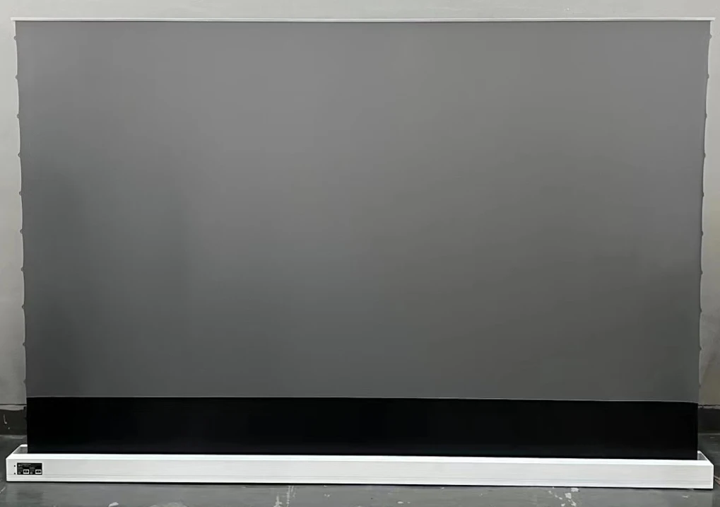 150 inch UST ALR Floor Rising Projection Screen Motorized Home Cinema Electric Laser TV Projector Screen