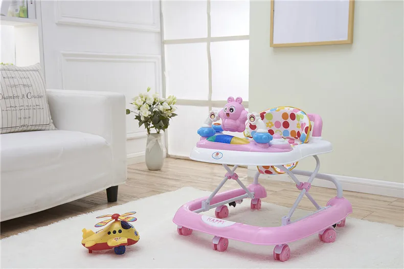 Wholesale price baby walker with brakes multi-function anti-rollover
