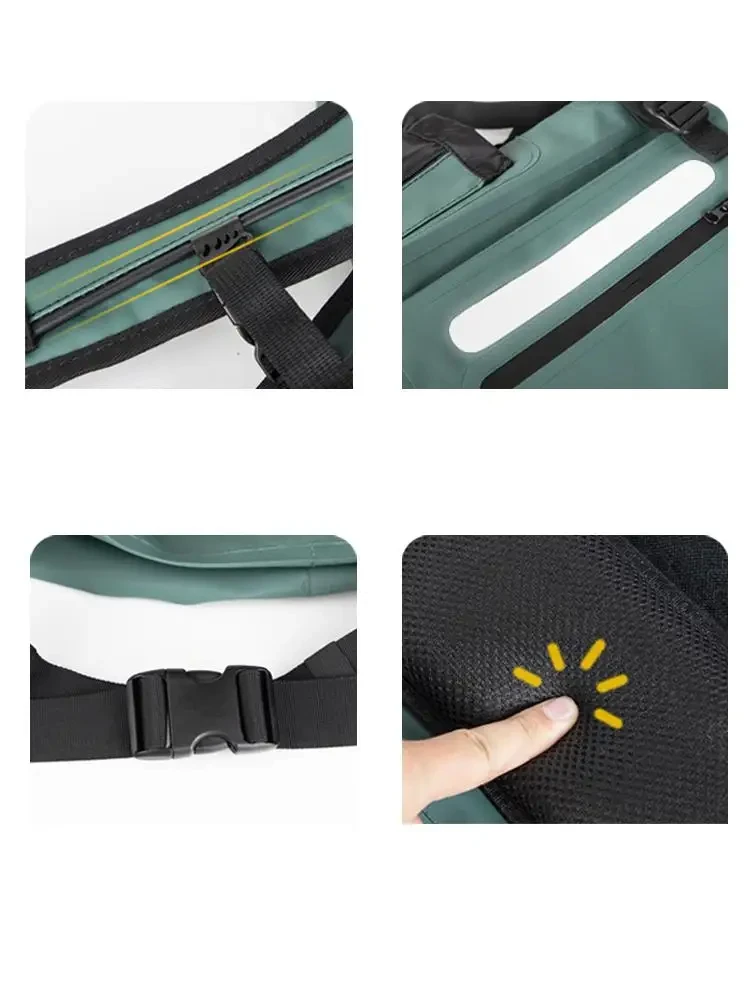 500D PVC Tarpaulin Dry and Wet Separation waterproof hiking backpack for Trekking  Mountaineering Waterproof Dry Bag  Backpack