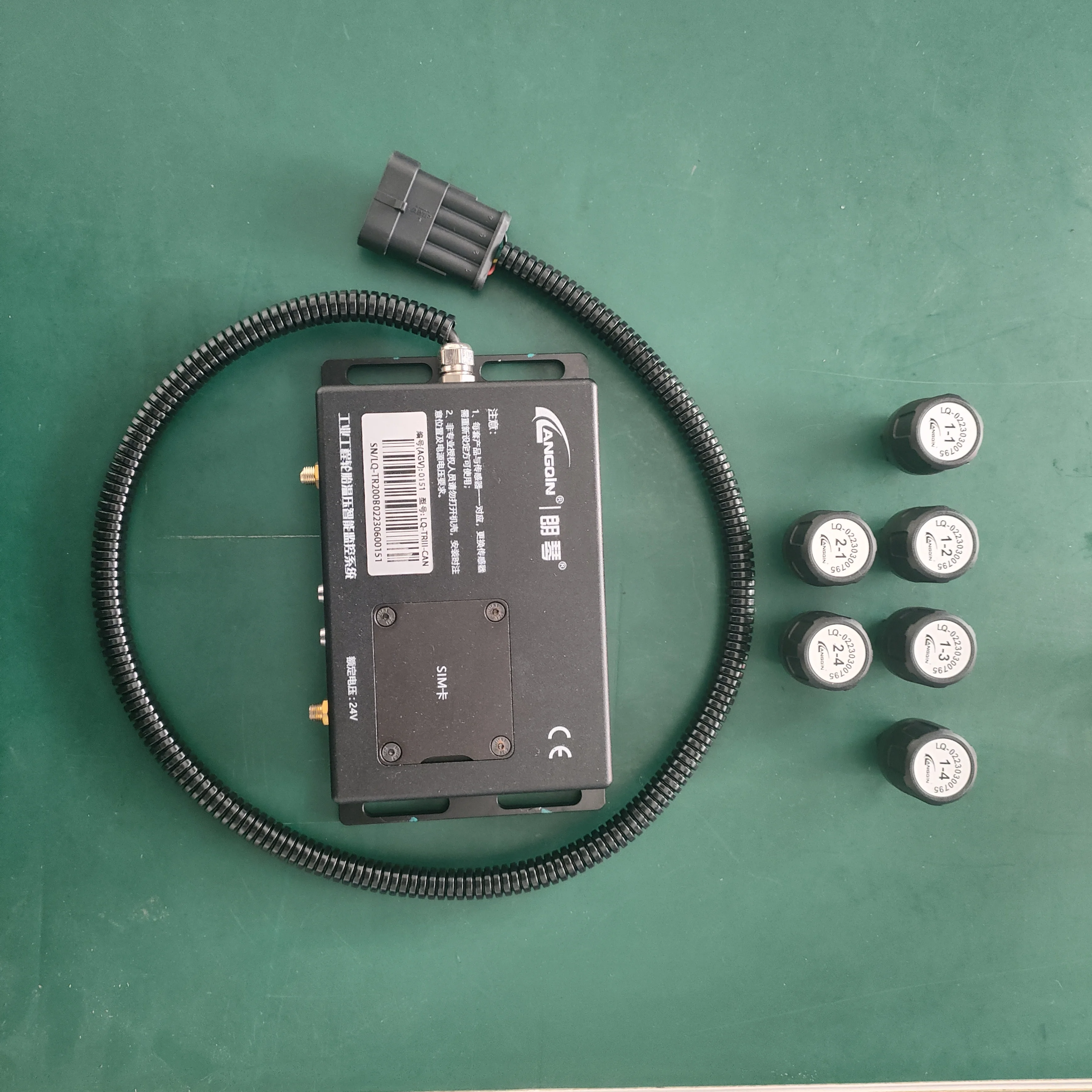 8 колес внешние датчики Грузовик Автобус RV прицеп TPMS датчик системы с ретранслятором