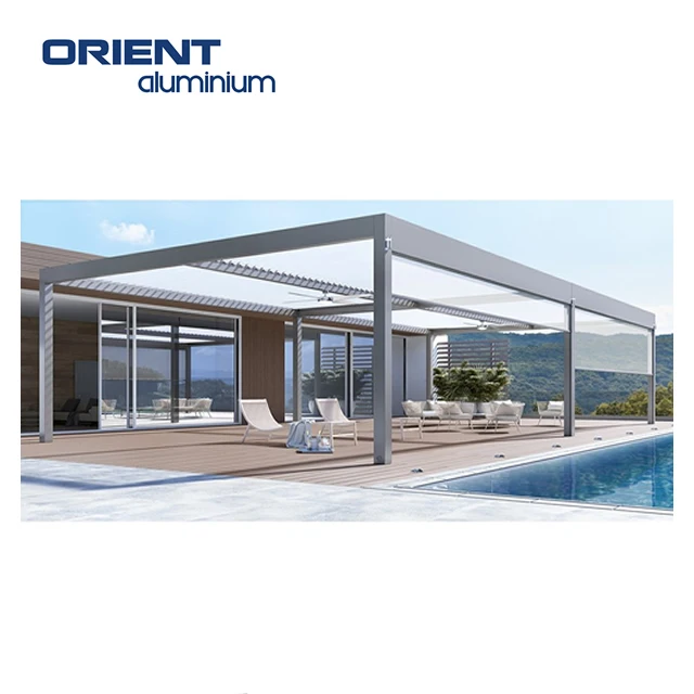 ORIENT High Quality Aluminium Louver Pergola Modern Outdoor Car Parking Bioclimatica 4 X 4 Baivilla Louvre Windows Shades
