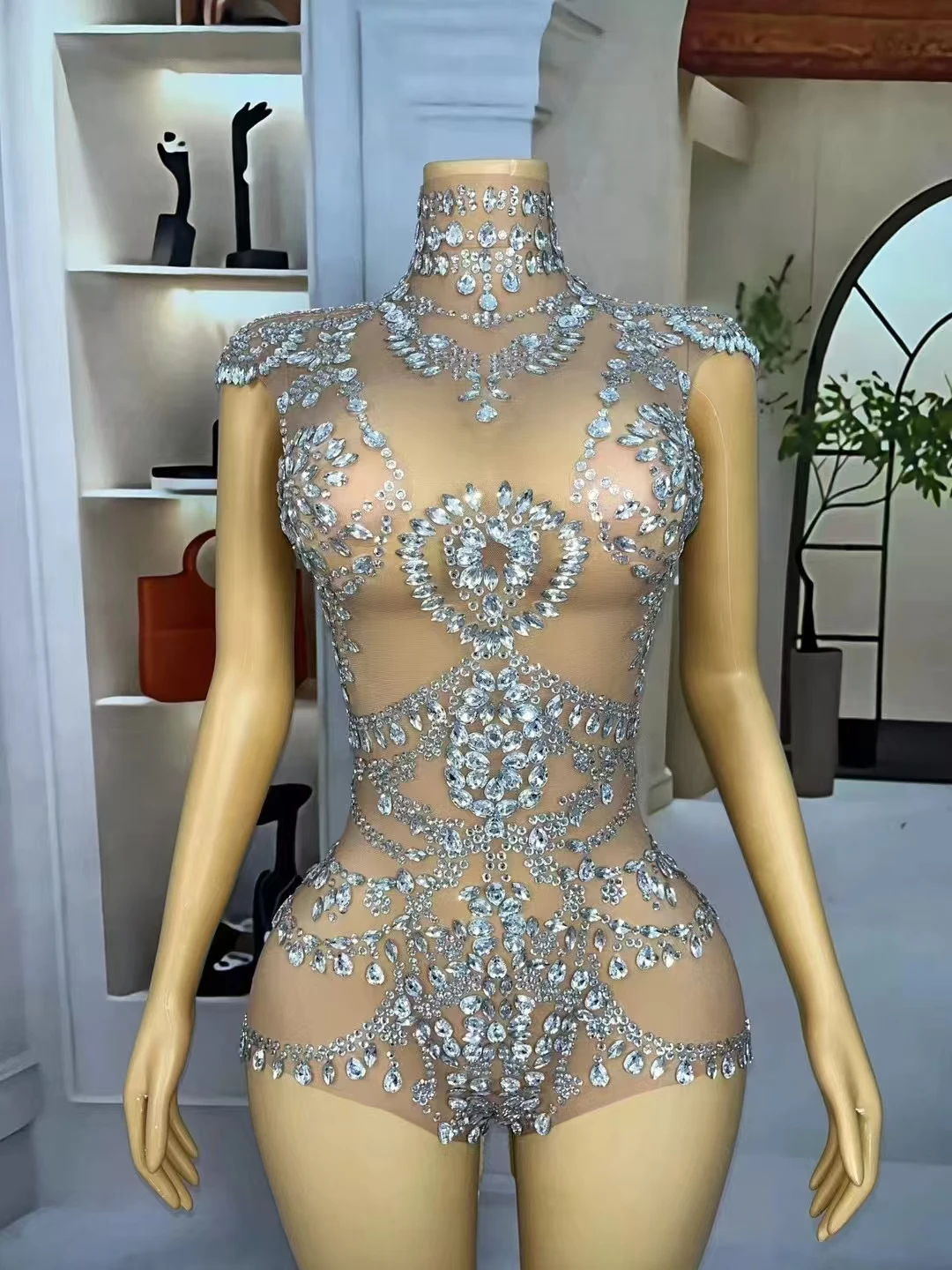 Vintage Style Performance Wear Set for Women Deep V Top Shorts Hats Nightclub Jazz Dance Outfit Showgirl Latin Clothing Adults