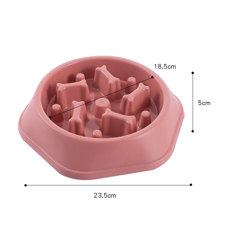 Manufacturer wholesale multi-colors slow feeder dog bowl bone design pet feeder for dogs and cast