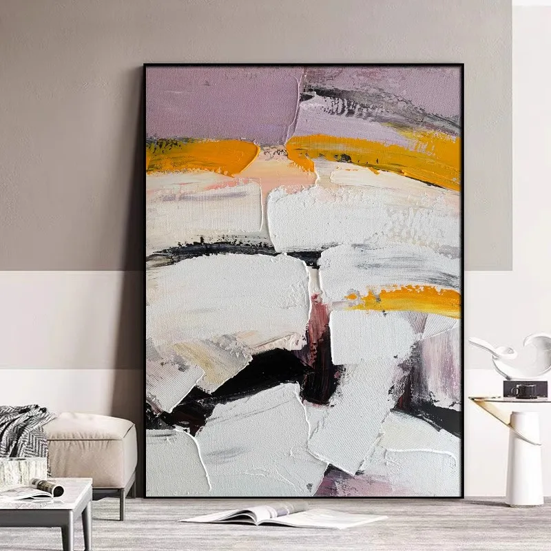 Modern Abstract Hand Painted Canvas Texture Wall Art Oil Painting Handmade Acrylic Wall Painting for Home Decor