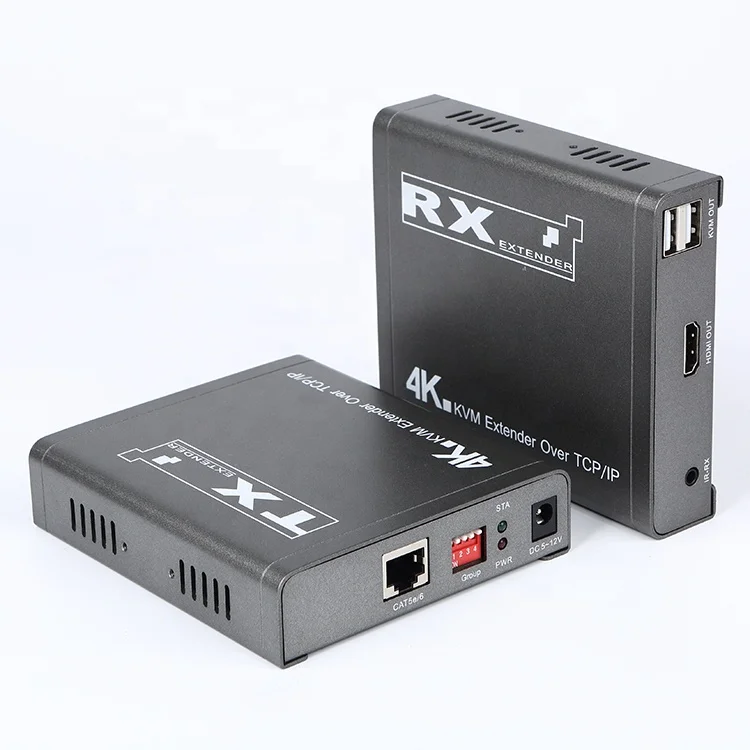 200M HD 4K  Extender  Over TCP/IP Via Cat5e/6 With USB Transmits HD Video And Audio Signals up to 200m
