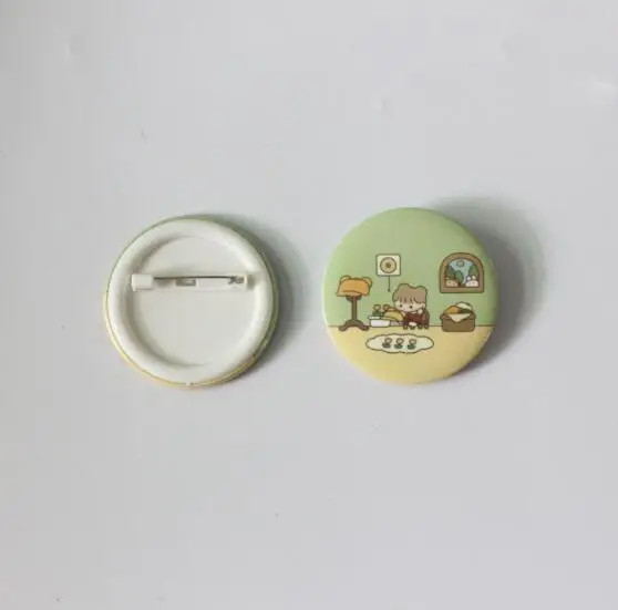 Cartoon tinplate pin badge student diy brooch metal badge custom gift
