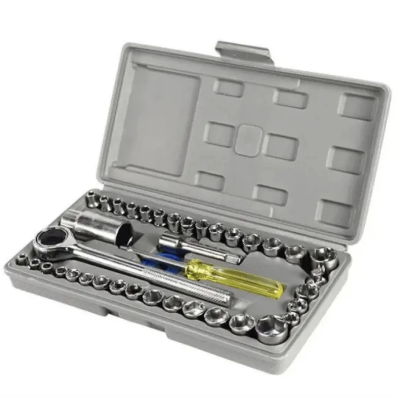 High carbon steel 40 PCS  Auto Repair Socket Wrench Tools Set  for car and motorcycle