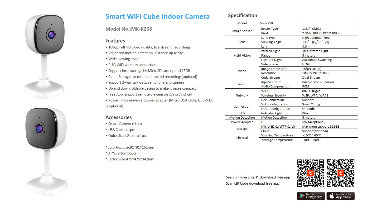 Tuya Plug And Play Usb Camera Wide Area Network Smallest Cheaper Portable Wifi 1080P Secure Digital CCTV Camera With Video