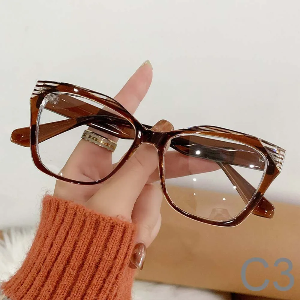 PC material six colors optional square optical frame glasses eye glass frames optical glasses for women.