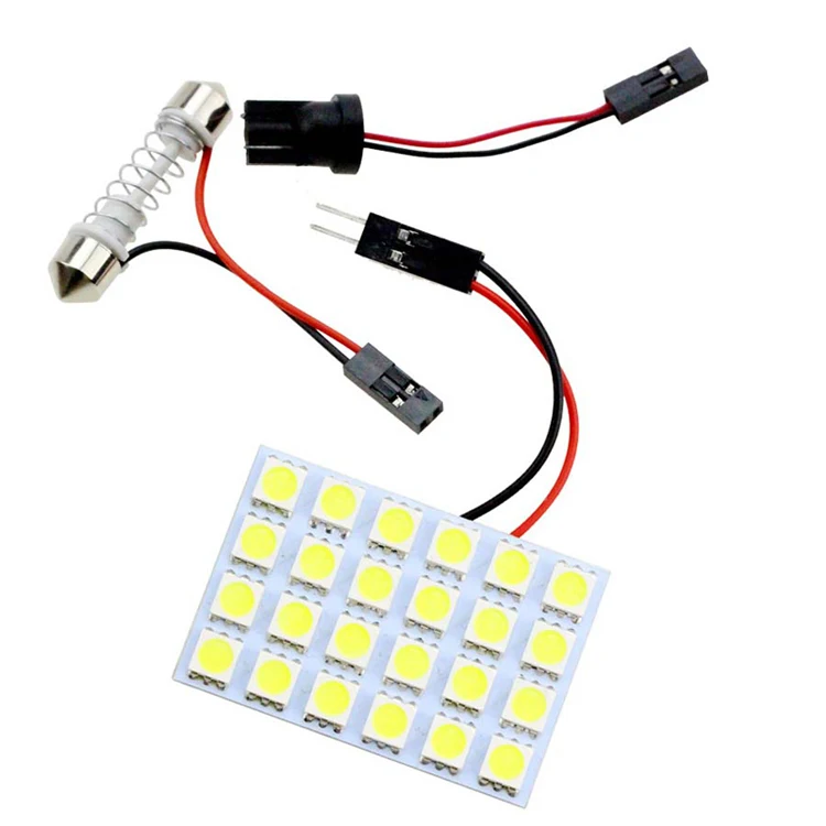 Светодиодные лампы для чтения T10 Festoon 18SMD 24SMD 48SMD 5050, Внутренняя купольная лампа