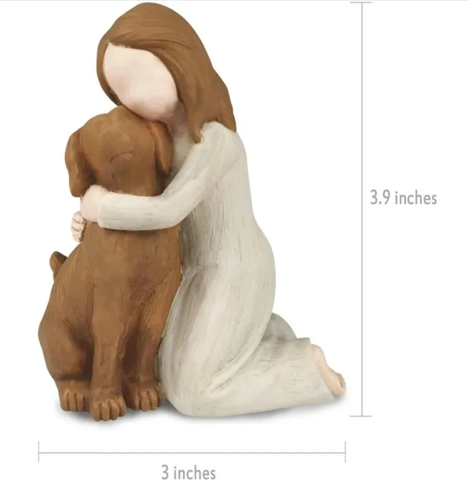 Factory Supplier Custom Lovely Angel With Dog High Quality Angel Resin Crafts