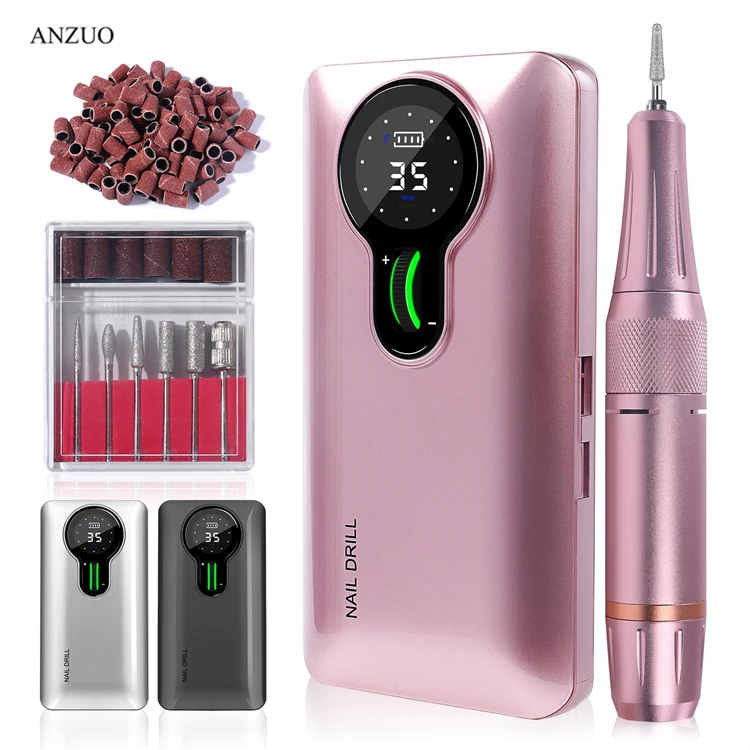 35000PRM Electric Manicure Drill Machine Portable Rechargeable Nail Art Salon Equipment for Gel Nail Polish Nail Drill Machine