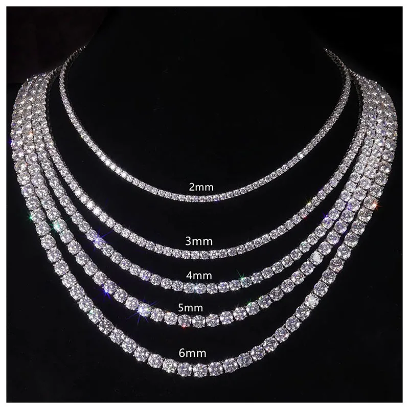 Luxury jewelry 14K gold Christmas custom tennis jewelry lab grown diamond necklace sets