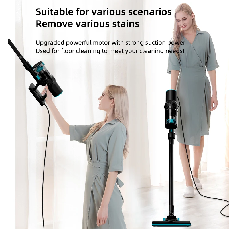 Newly designed telescopic dust pipe adjusting length High power strong suction wired handheld corded stick vacuum cleaner
