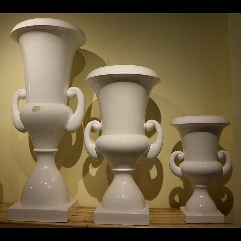 Белая ваза из стекловолокна для свадьбы, креативная форма