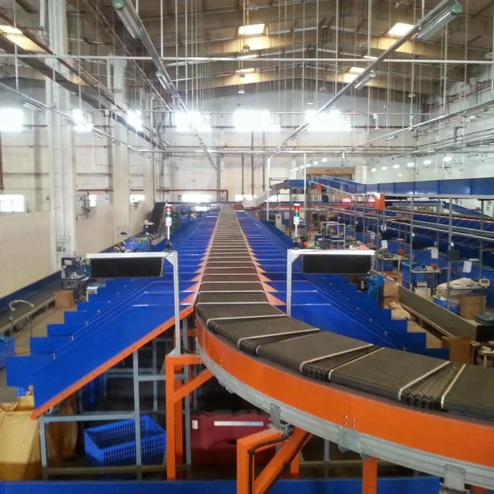 package / parcel separate machine / cross belt sorting conveyor for Ecommerce  Shoes and  apparel sorting