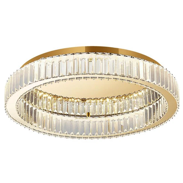 
contemporary k9 luxury Bedroom living room 40W 50w 60w 80w modern stainless steel elegant gold LED White ceiling crystal light 