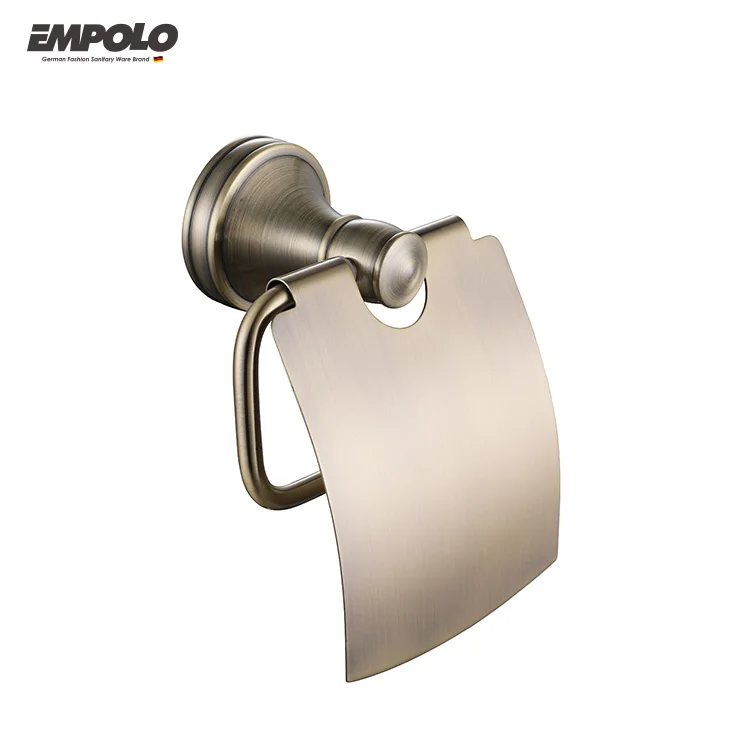 Europe style antique bronze wall mounted round design brass copper luxury bathroom accessories set