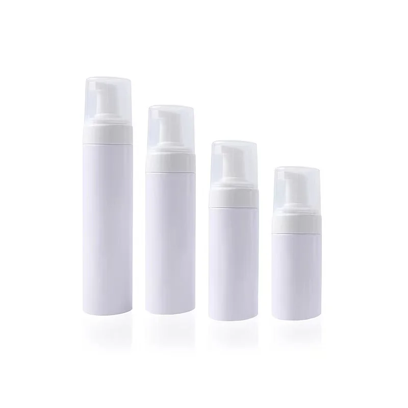 
Mousse foaming bottle 100ml 120ml 150ml 200ml White ivory clear foam pump bottles Foam cleanser empty PET bottle 